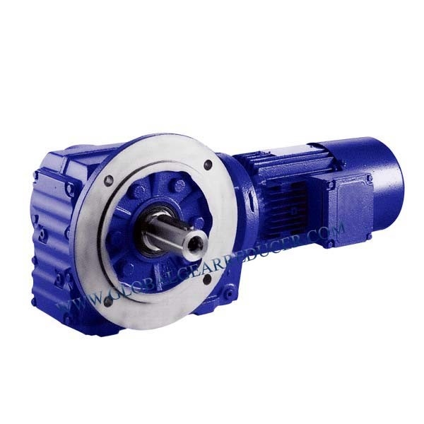 Flanged Mounted Helical-Bevel Geared Motor with Solid Shaft